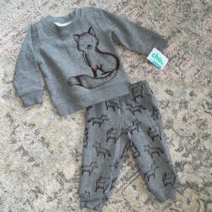 Fleece lined sweatshirt and pants
